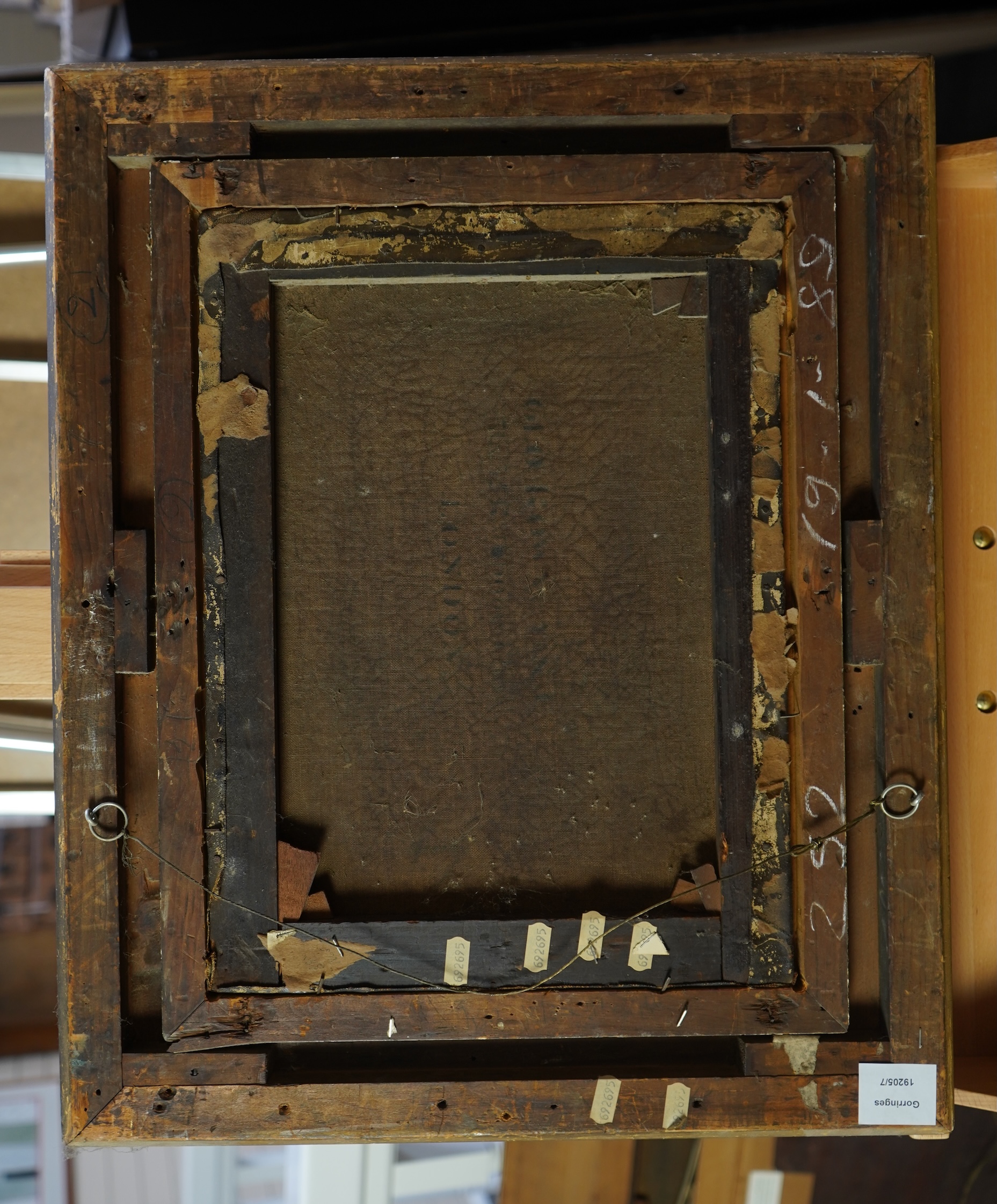 Dutch School, 19th century, A study of a gentleman in armour with his son